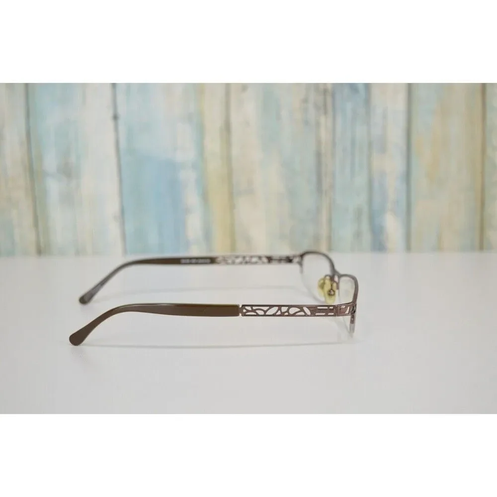 Guess Women's Glasses 1504 Cat Eye 37 Frame Grooved Metal 50 18-135 Eyeglasses